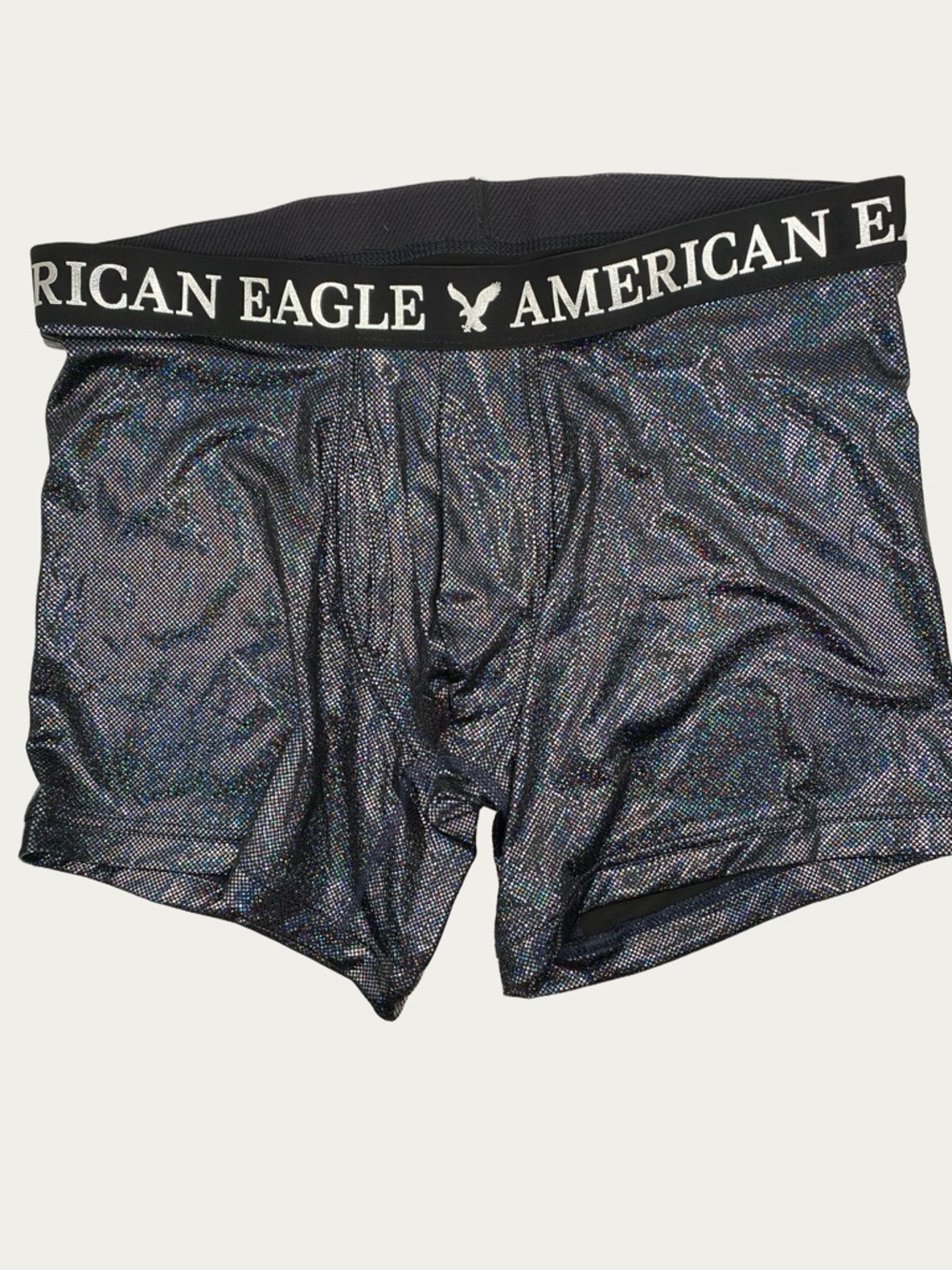 American Eagle Outfitters Men’s Black Iridescent Boxer Briefs - XL